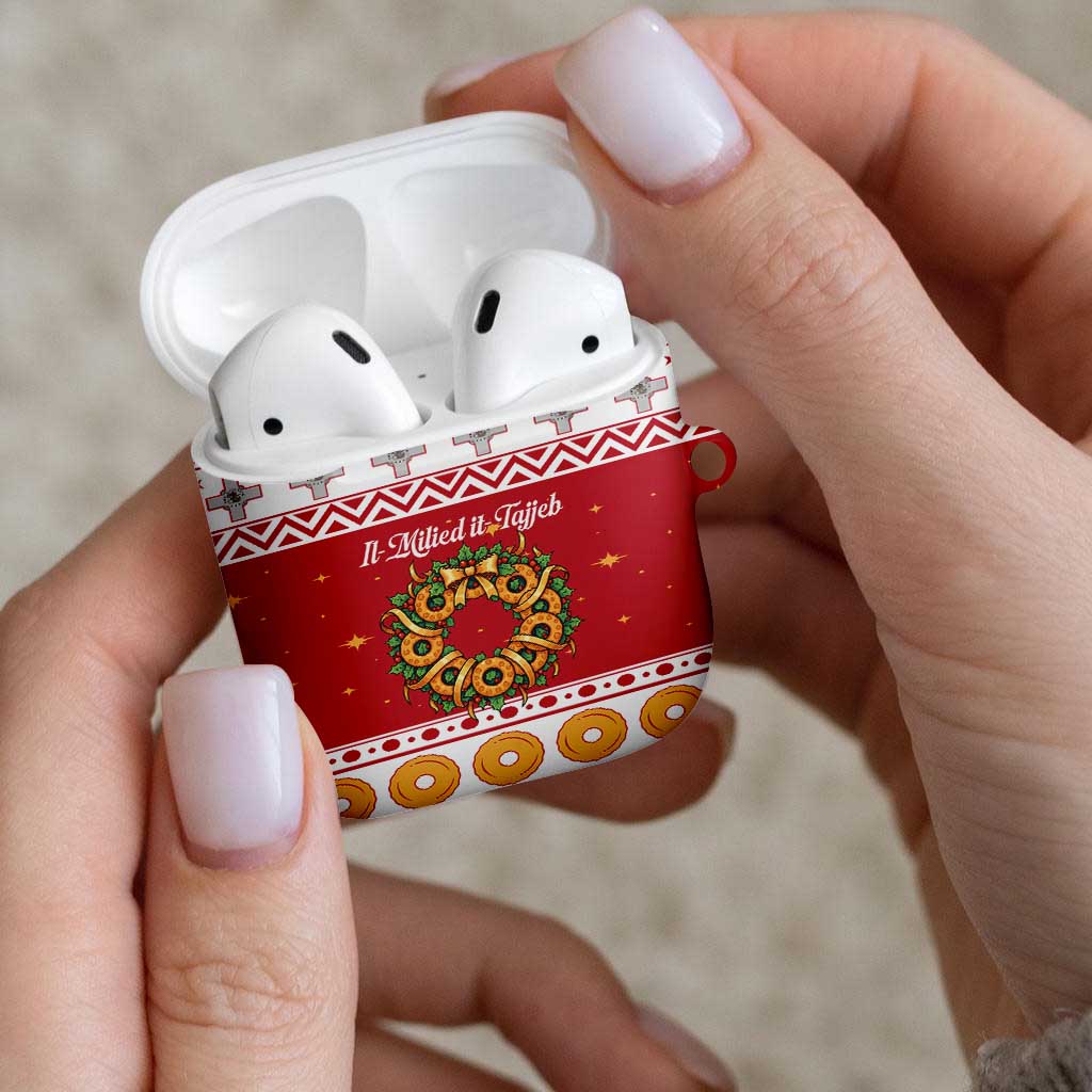 Malta Christmas AirPods Case Maltese Honey Rings - Wonder Print Shop