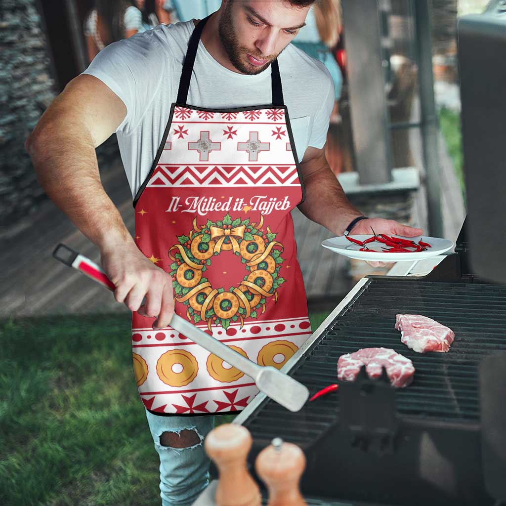 Malta Christmas Apron Maltese Honey Rings - Wonder Print Shop