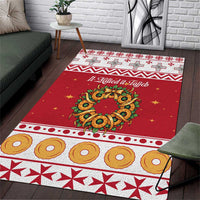 Malta Christmas Area Rug Maltese Honey Rings - Wonder Print Shop