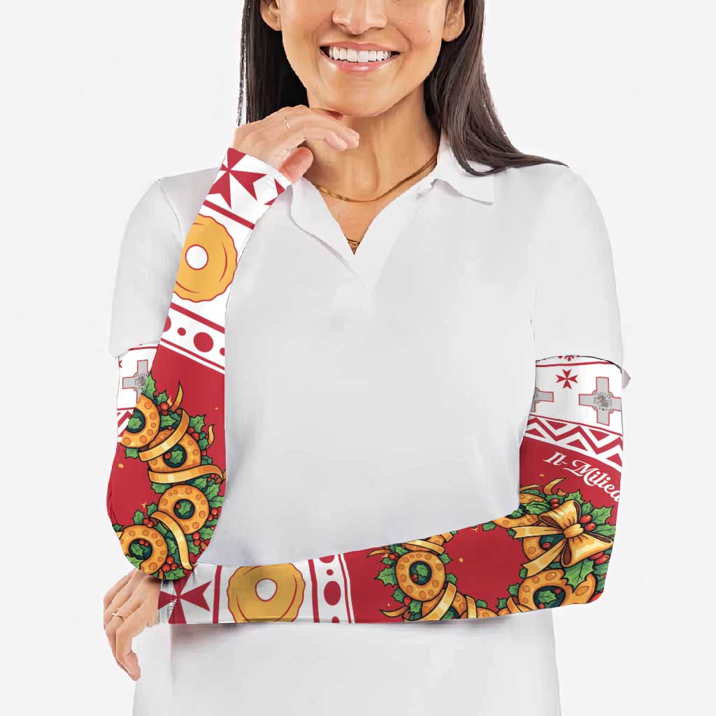 Malta Christmas Arm Sleeves Maltese Honey Rings - Wonder Print Shop