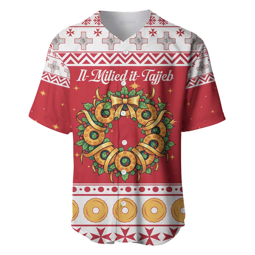 Malta Christmas Baseball Jersey Maltese Honey Rings - Wonder Print Shop