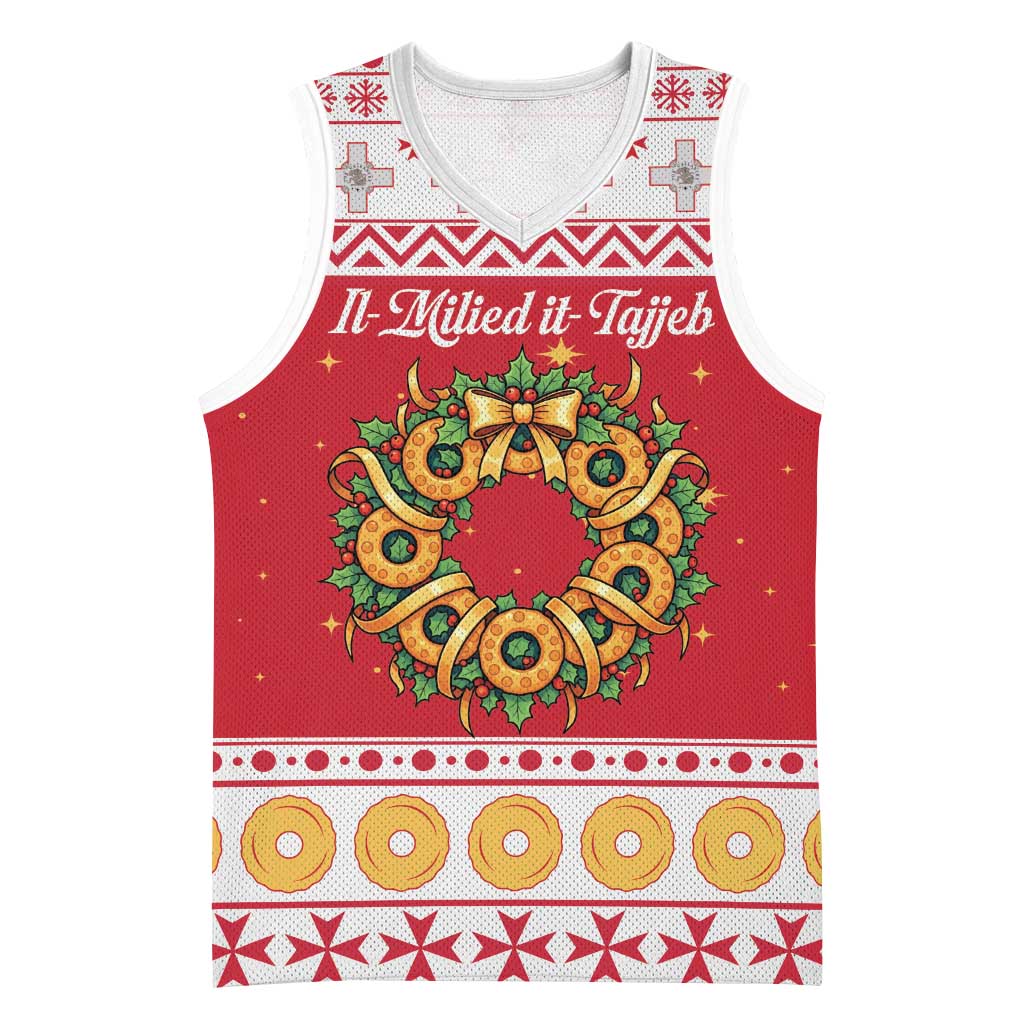 Malta Christmas Basketball Jersey Maltese Honey Rings - Wonder Print Shop