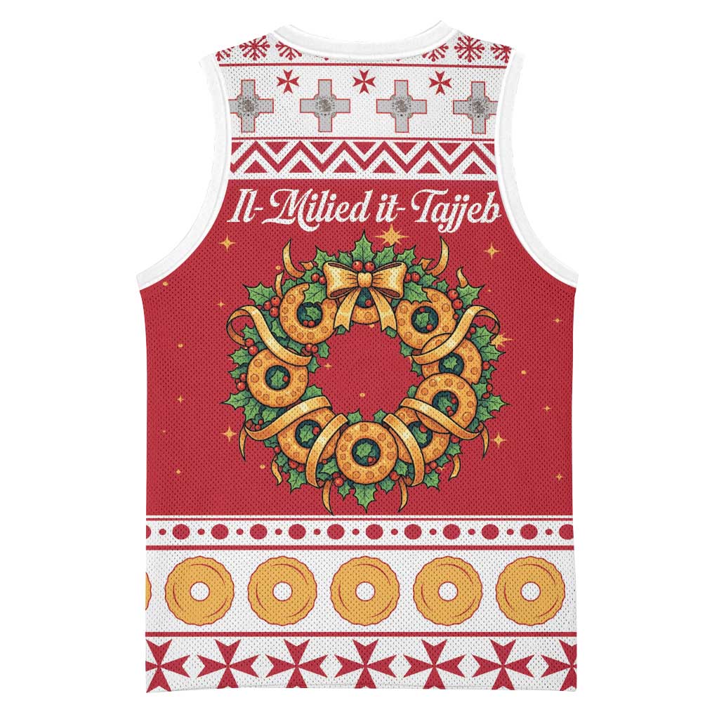 Malta Christmas Basketball Jersey Maltese Honey Rings - Wonder Print Shop