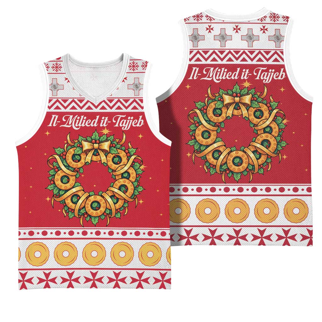 Malta Christmas Basketball Jersey Maltese Honey Rings - Wonder Print Shop