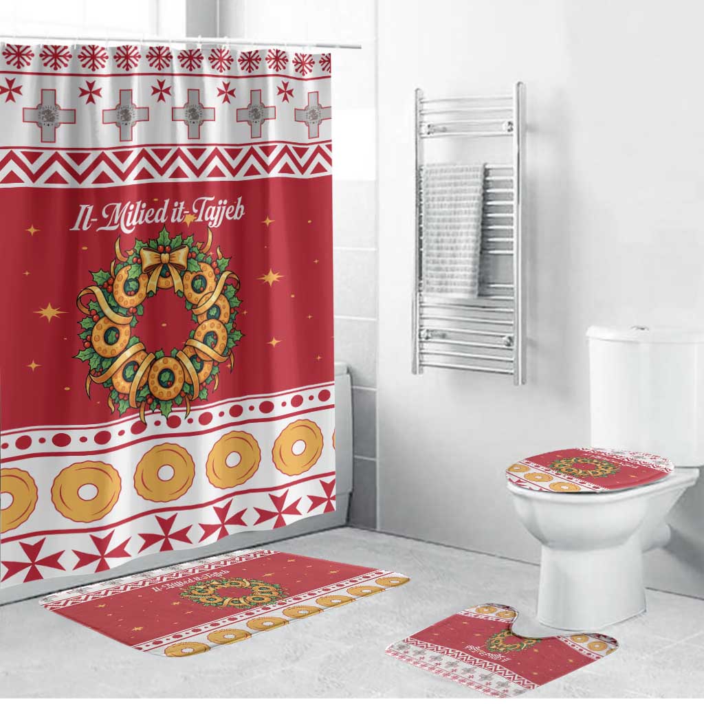 Malta Christmas Bathroom Set Maltese Honey Rings - Wonder Print Shop