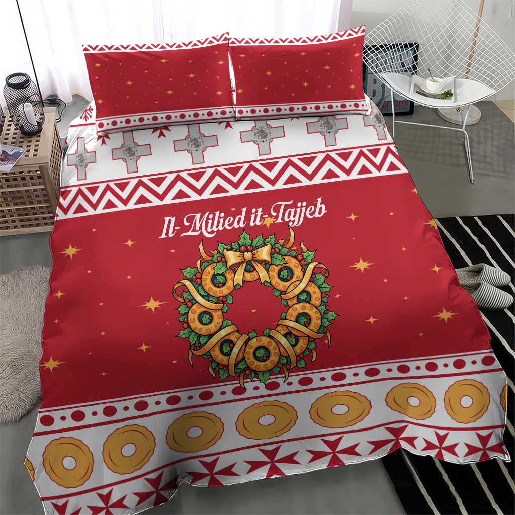 Malta Christmas Bedding Set Maltese Honey Rings - Wonder Print Shop