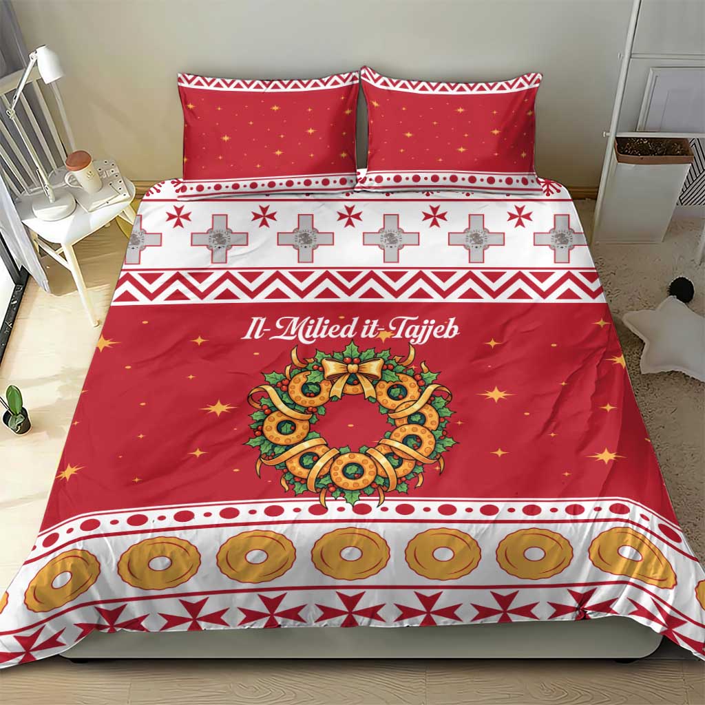 Malta Christmas Bedding Set Maltese Honey Rings - Wonder Print Shop