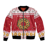 Malta Christmas Bomber Jacket Maltese Honey Rings - Wonder Print Shop