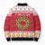 Malta Christmas Bomber Puffer Jacket Maltese Honey Rings - Wonder Print Shop