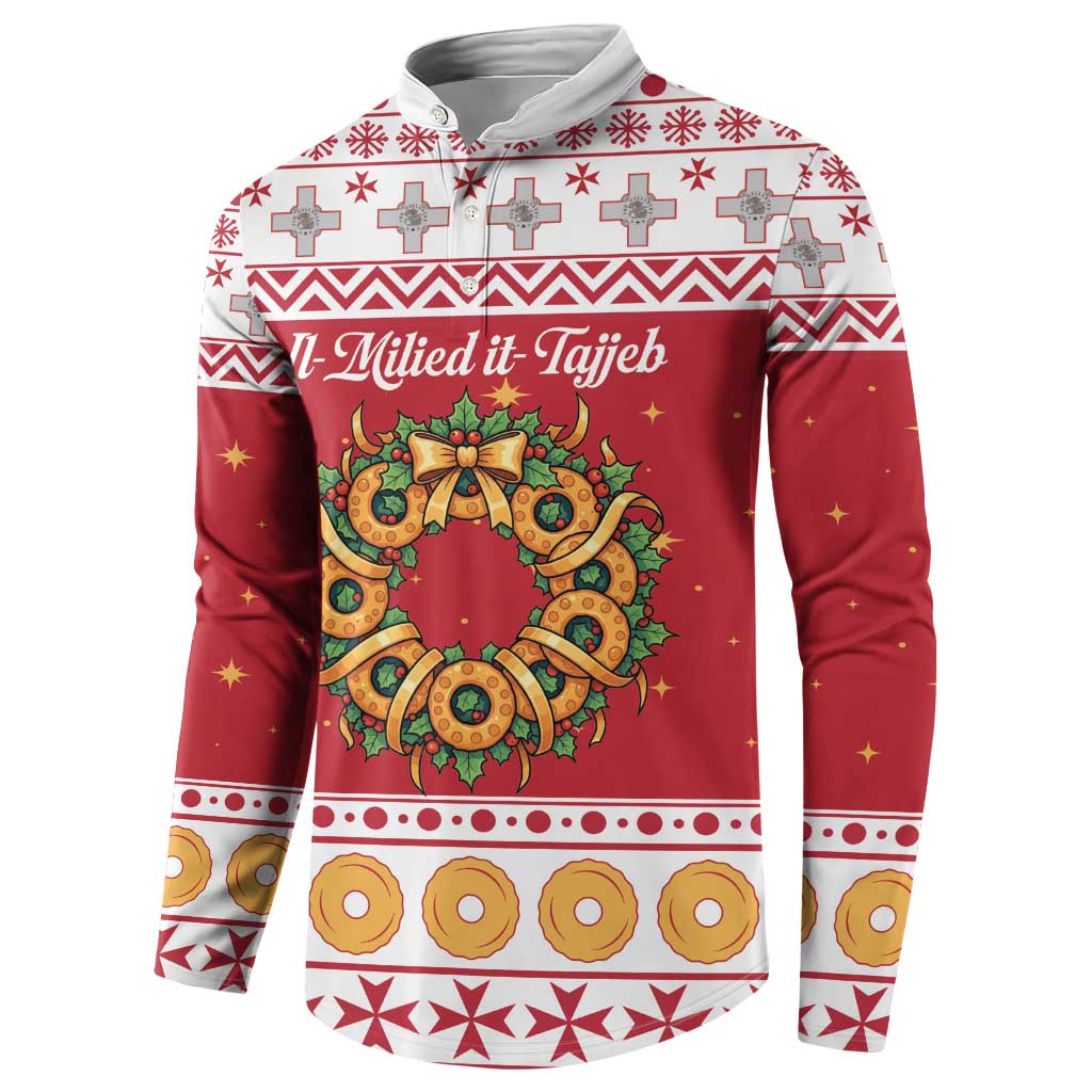 Malta Christmas Button Sweatshirt Maltese Honey Rings - Wonder Print Shop