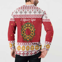 Malta Christmas Button Sweatshirt Maltese Honey Rings - Wonder Print Shop