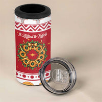 Malta Christmas 4 in 1 Can Cooler Tumbler Maltese Honey Rings - Wonder Print Shop