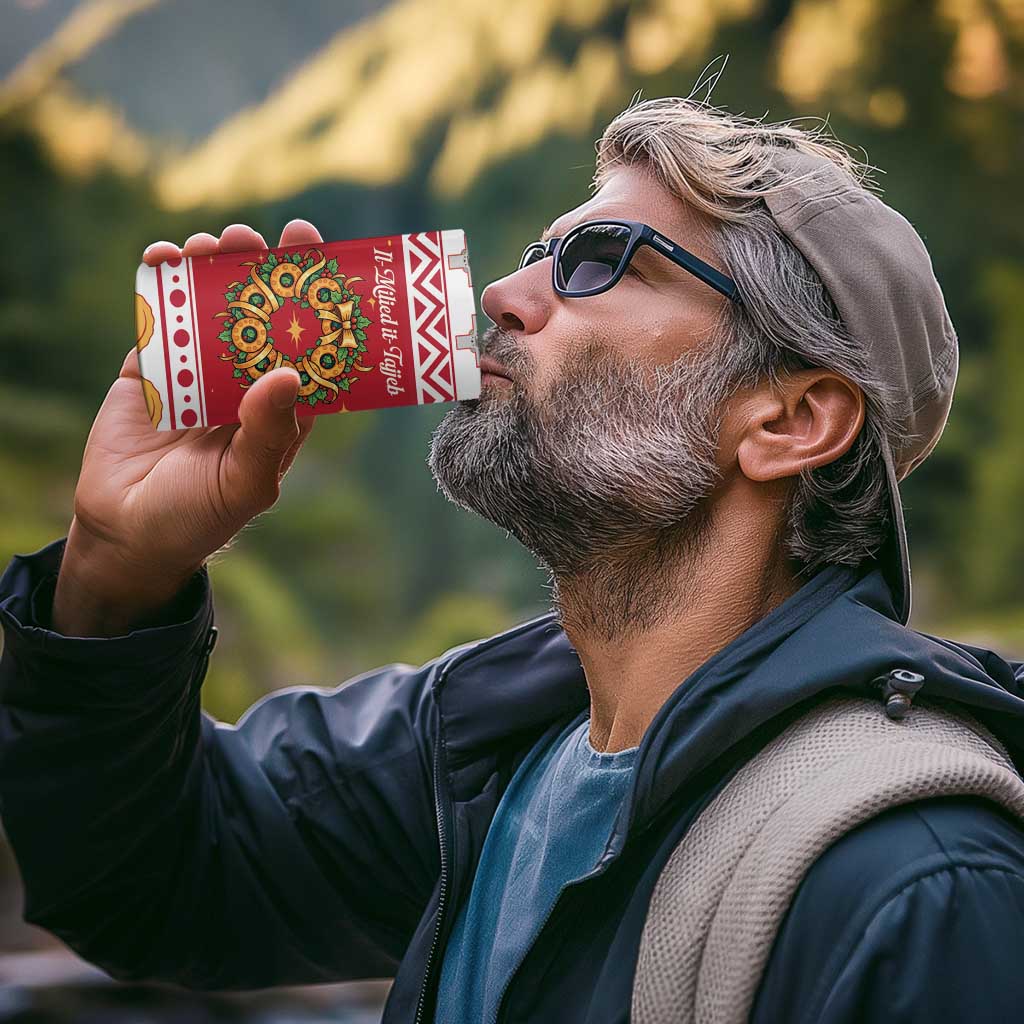 Malta Christmas 4 in 1 Can Cooler Tumbler Maltese Honey Rings - Wonder Print Shop