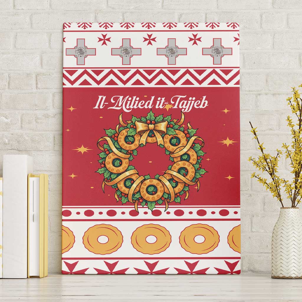Malta Christmas Canvas Wall Art Maltese Honey Rings - Wonder Print Shop