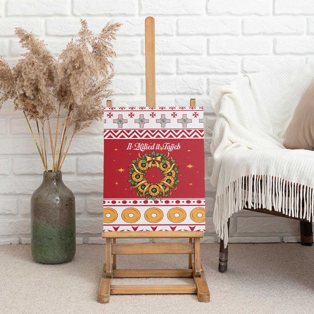 Malta Christmas Canvas Wall Art Maltese Honey Rings - Wonder Print Shop
