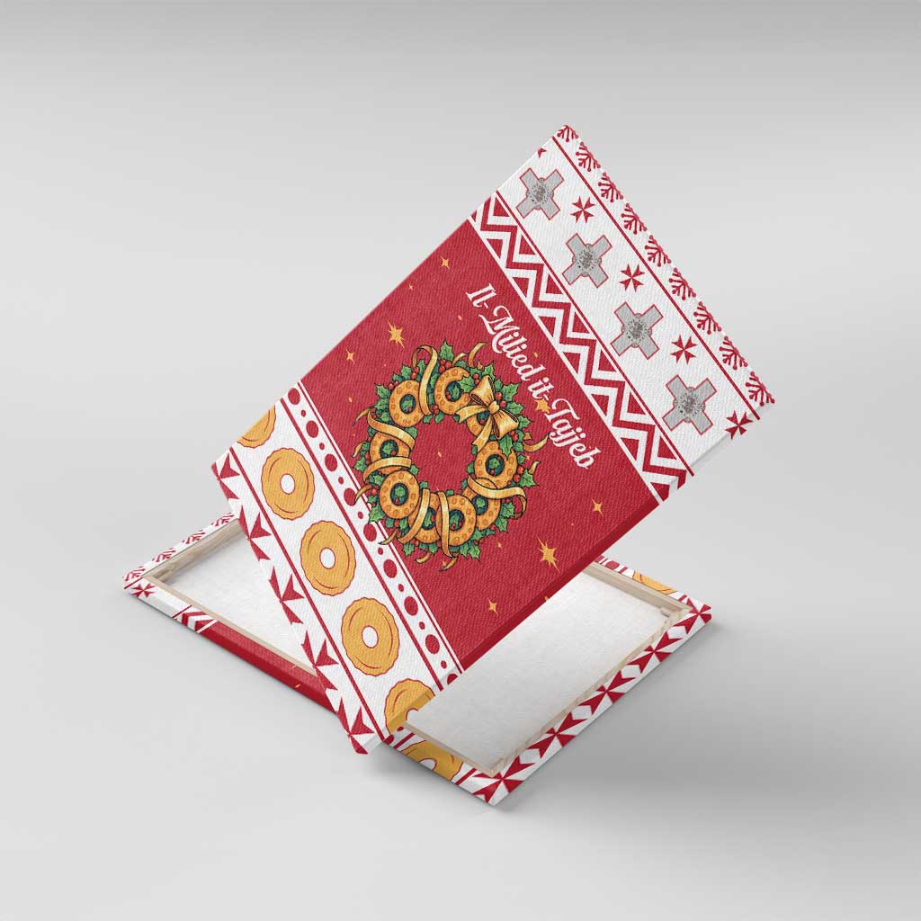 Malta Christmas Canvas Wall Art Maltese Honey Rings - Wonder Print Shop