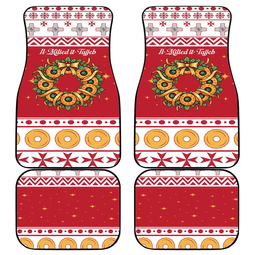Malta Christmas Car Mats Maltese Honey Rings - Wonder Print Shop