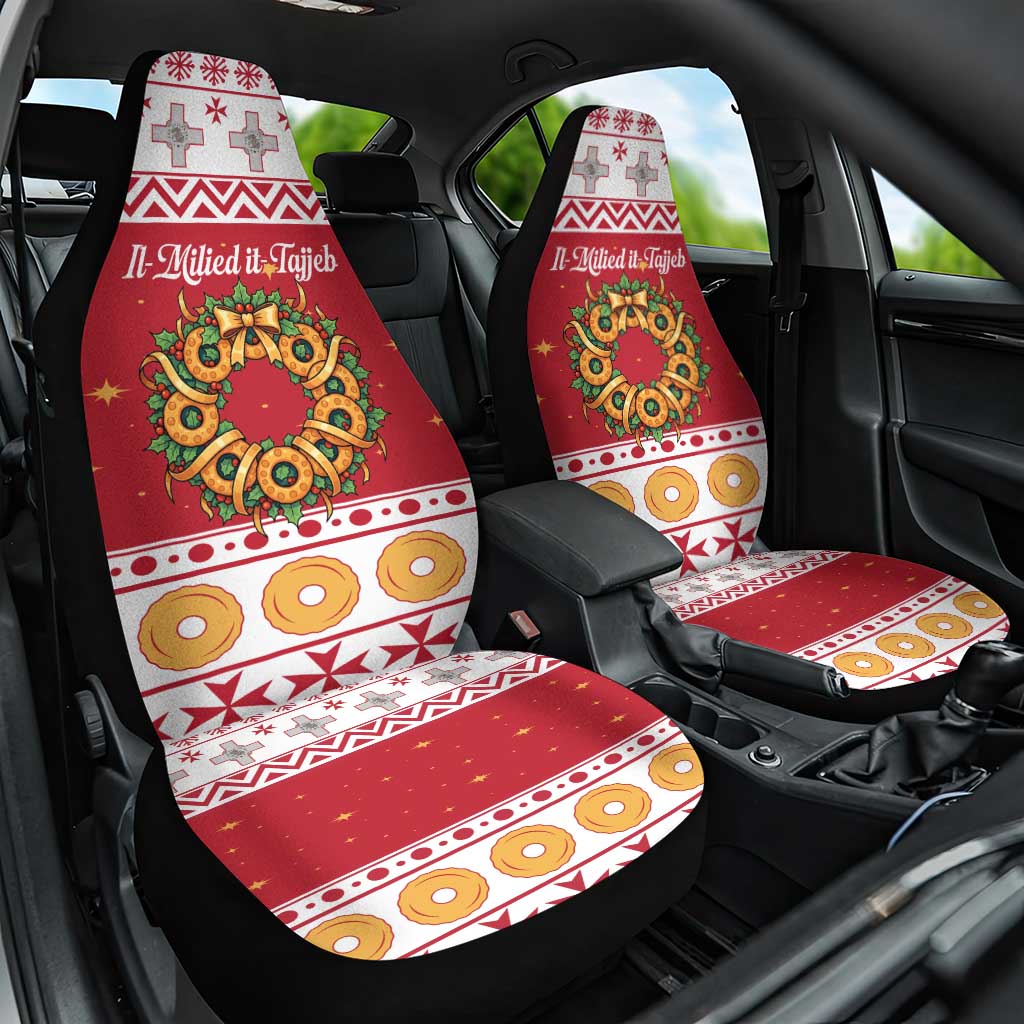Malta Christmas Car Seat Cover Maltese Honey Rings - Wonder Print Shop