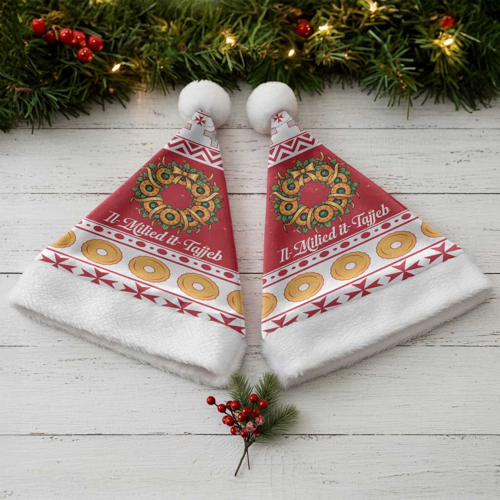 Malta Christmas Santa Hat Maltese Honey Rings - Wonder Print Shop