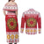 Malta Christmas Couples Matching Off Shoulder Maxi Dress and Long Sleeve Button Shirt Maltese Honey Rings - Wonder Print Shop
