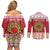 Malta Christmas Couples Matching Off Shoulder Short Dress and Long Sleeve Button Shirt Maltese Honey Rings - Wonder Print Shop