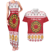 Malta Christmas Couples Matching Tank Maxi Dress and Hawaiian Shirt Maltese Honey Rings - Wonder Print Shop