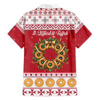 Malta Christmas Family Matching Long Sleeve Bodycon Dress and Hawaiian Shirt Maltese Honey Rings - Wonder Print Shop