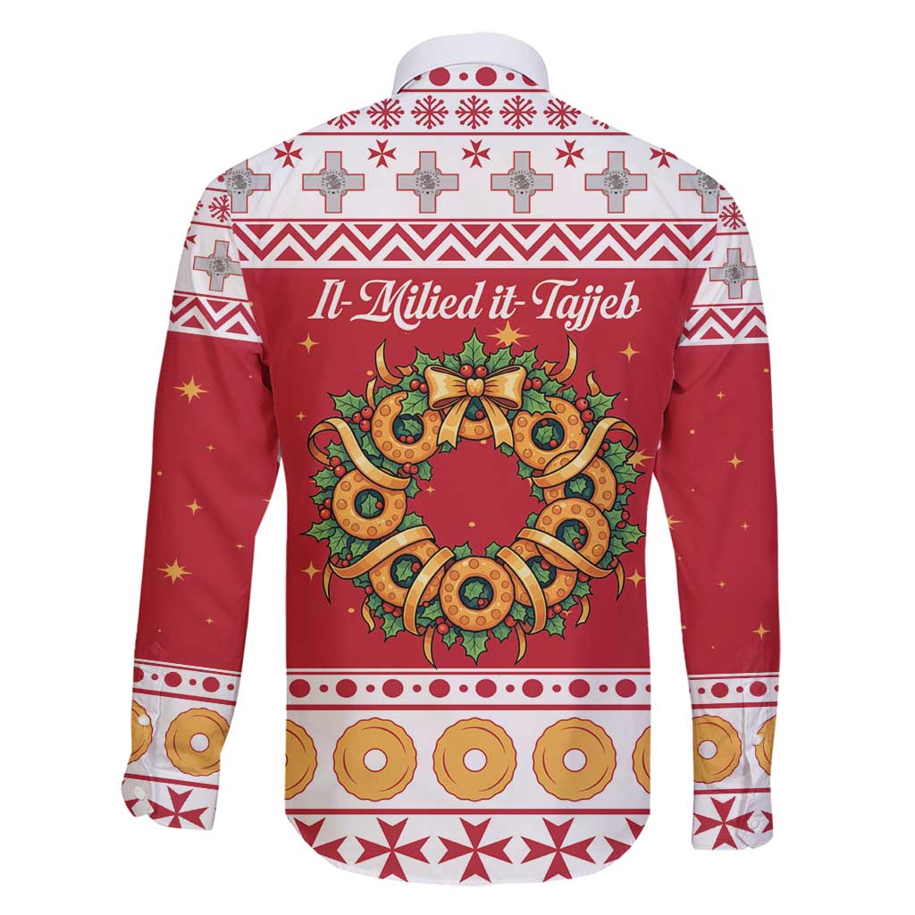 Malta Christmas Family Matching Long Sleeve Bodycon Dress and Hawaiian Shirt Maltese Honey Rings - Wonder Print Shop