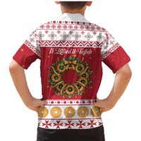 Malta Christmas Family Matching Mermaid Dress and Hawaiian Shirt Maltese Honey Rings - Wonder Print Shop