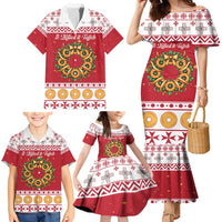 Malta Christmas Family Matching Mermaid Dress and Hawaiian Shirt Maltese Honey Rings - Wonder Print Shop