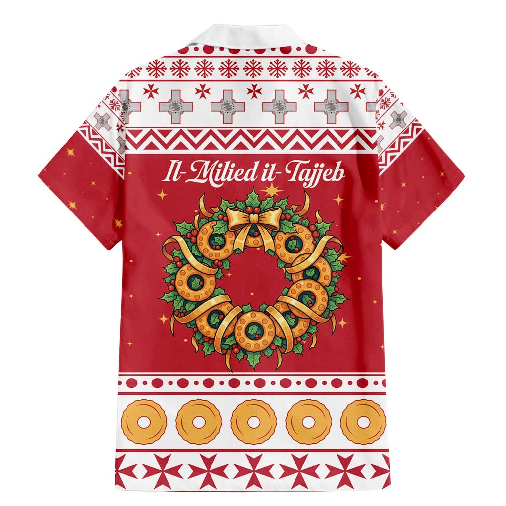 Malta Christmas Family Matching Mermaid Dress and Hawaiian Shirt Maltese Honey Rings - Wonder Print Shop