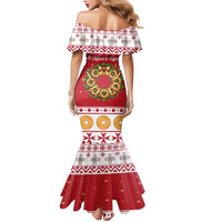 Malta Christmas Family Matching Mermaid Dress and Hawaiian Shirt Maltese Honey Rings - Wonder Print Shop