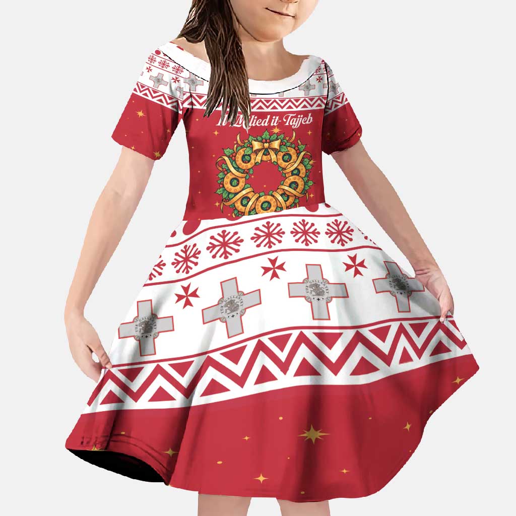 Malta Christmas Family Matching Off Shoulder Maxi Dress and Hawaiian Shirt Maltese Honey Rings - Wonder Print Shop