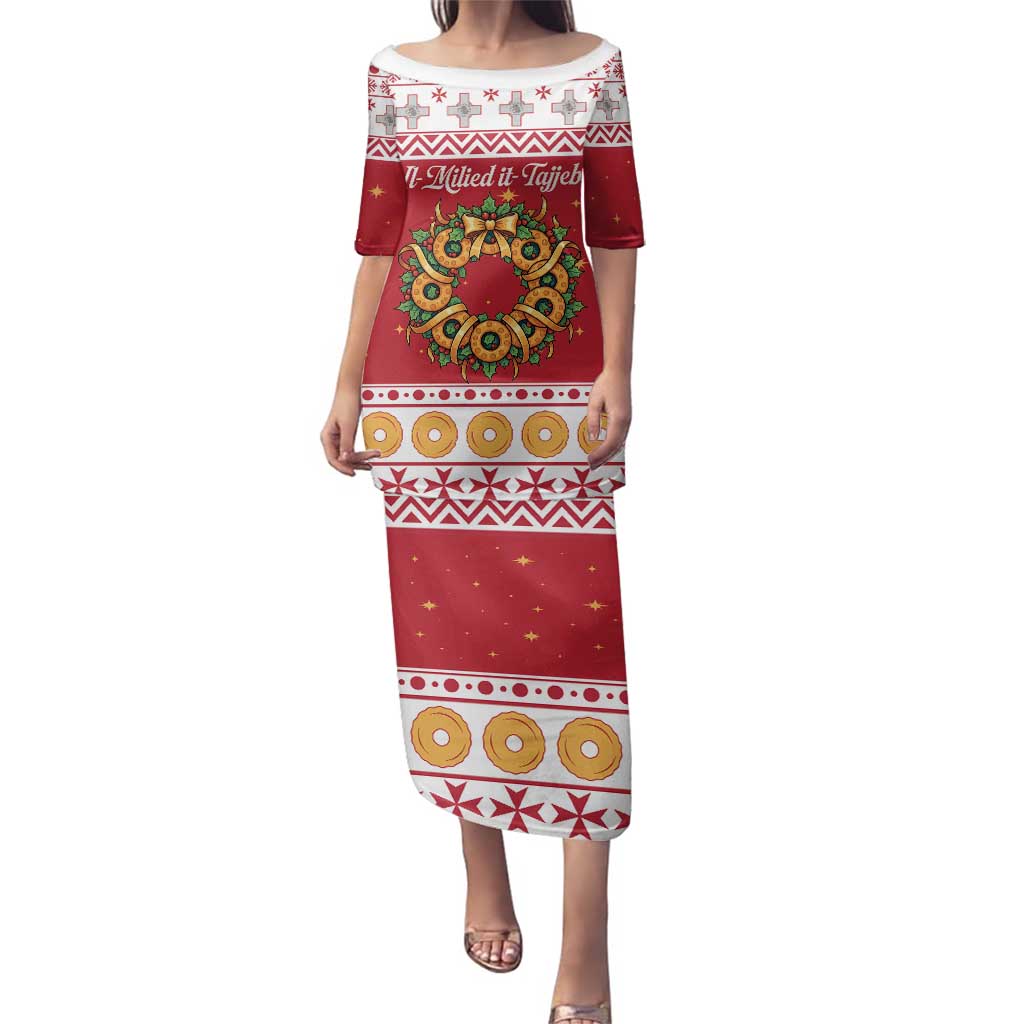 Malta Christmas Family Matching Puletasi and Hawaiian Shirt Maltese Honey Rings - Wonder Print Shop