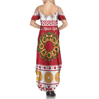 Malta Christmas Family Matching Summer Maxi Dress and Hawaiian Shirt Maltese Honey Rings - Wonder Print Shop