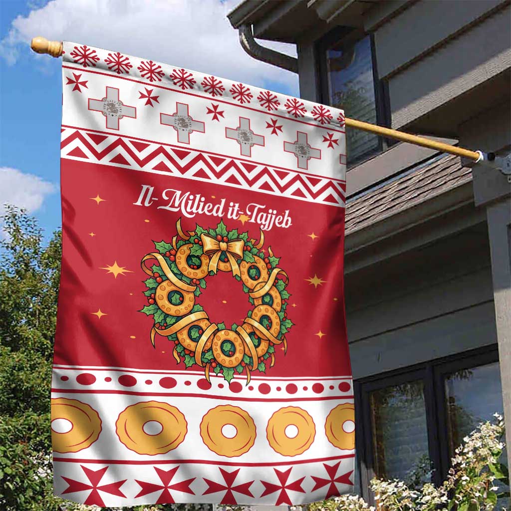 Malta Christmas Garden Flag Maltese Honey Rings - Wonder Print Shop