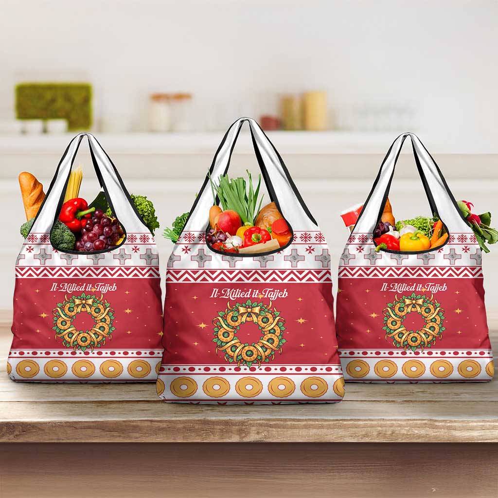Malta Christmas Grocery Bag Maltese Honey Rings - Wonder Print Shop