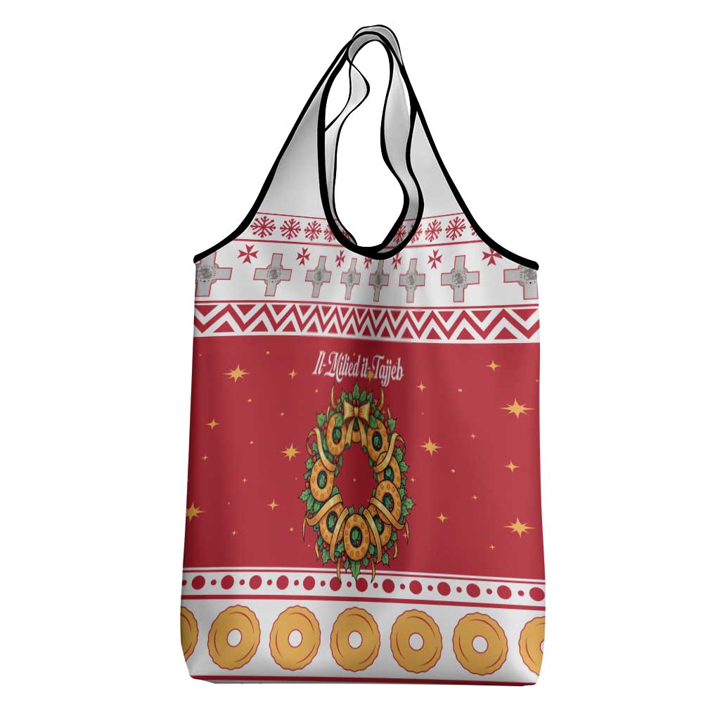 Malta Christmas Grocery Bag Maltese Honey Rings - Wonder Print Shop
