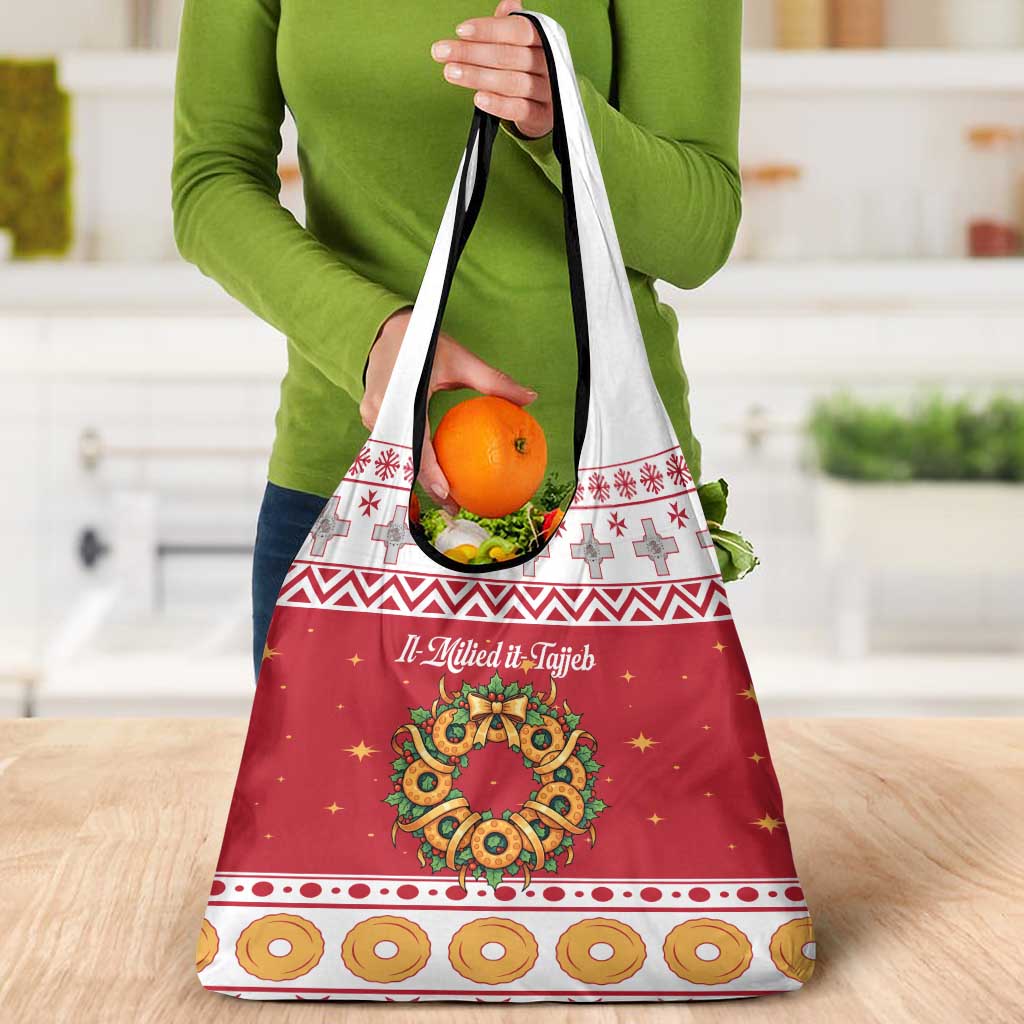 Malta Christmas Grocery Bag Maltese Honey Rings - Wonder Print Shop