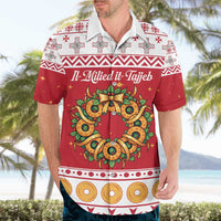 Malta Christmas Hawaiian Shirt Maltese Honey Rings - Wonder Print Shop