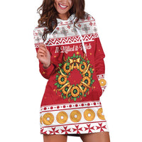 Malta Christmas Hoodie Dress Maltese Honey Rings - Wonder Print Shop