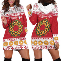 Malta Christmas Hoodie Dress Maltese Honey Rings - Wonder Print Shop
