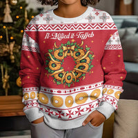 Malta Christmas Kid Ugly Christmas Sweater Maltese Honey Rings - Wonder Print Shop