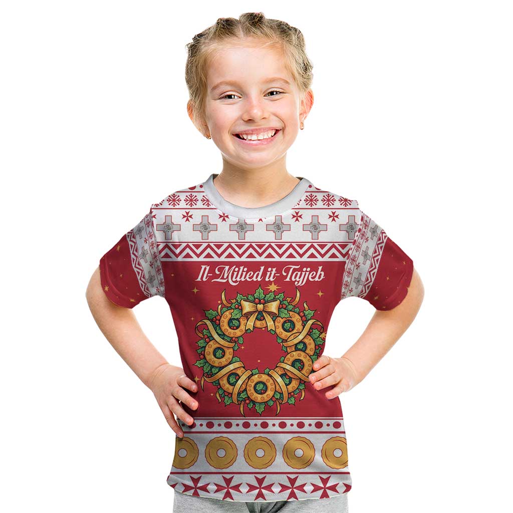 Malta Christmas Kid T Shirt Maltese Honey Rings - Wonder Print Shop