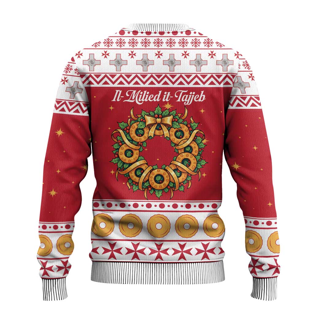 Malta Christmas Ugly Christmas Sweater Maltese Honey Rings - Wonder Print Shop