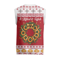 Malta Christmas Knitted V-Neck Vest Maltese Honey Rings - Wonder Print Shop