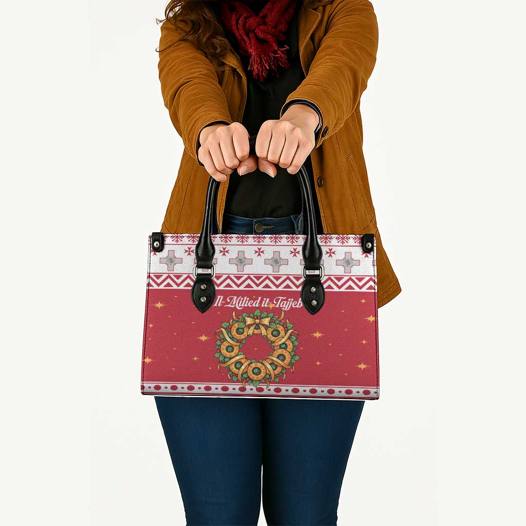Malta Christmas Leather Bag Maltese Honey Rings - Wonder Print Shop