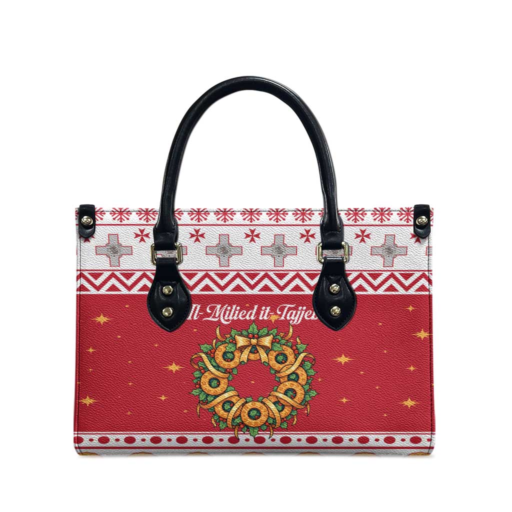 Malta Christmas Leather Bag Maltese Honey Rings - Wonder Print Shop