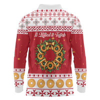 Malta Christmas Long Sleeve Polo Shirt Maltese Honey Rings - Wonder Print Shop
