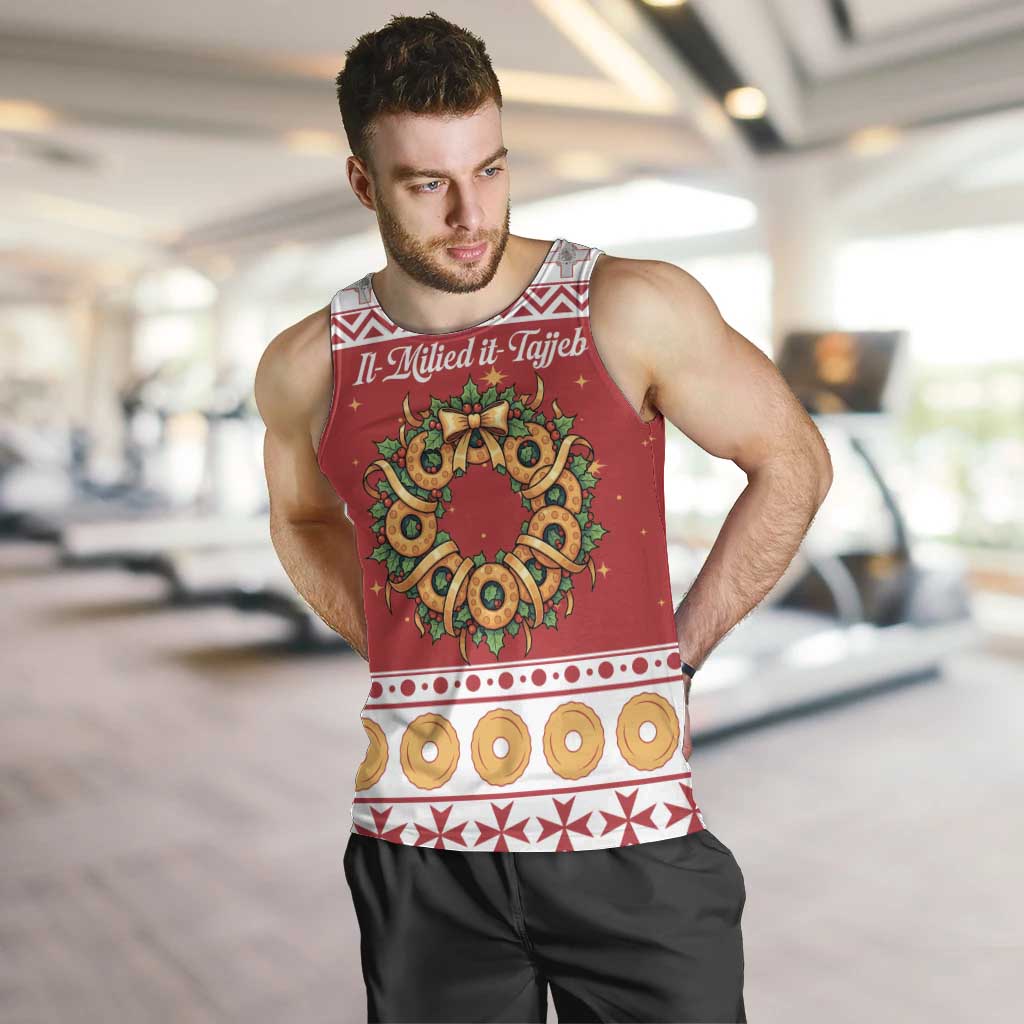 Malta Christmas Men Tank Top Maltese Honey Rings - Wonder Print Shop